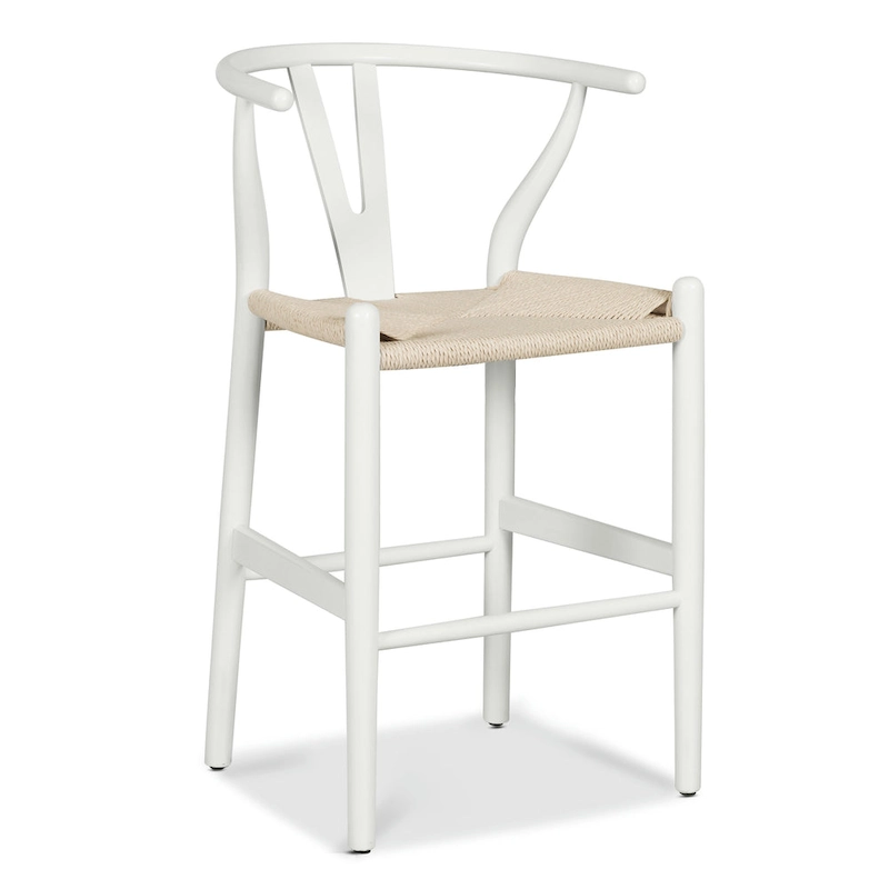 Poly & Bark Weave 23.5 Seat Height Counter Stool - Solid Wood with Woven Seat