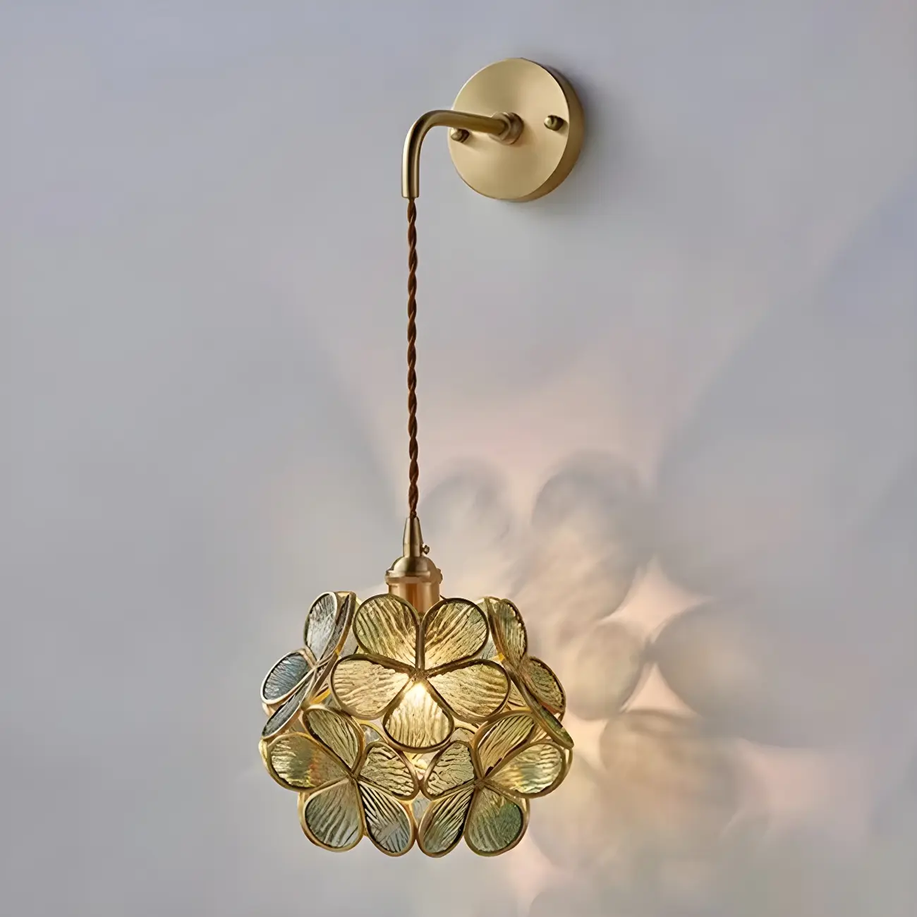 Modern Flower Prismatic Glass Arc Vanity Light