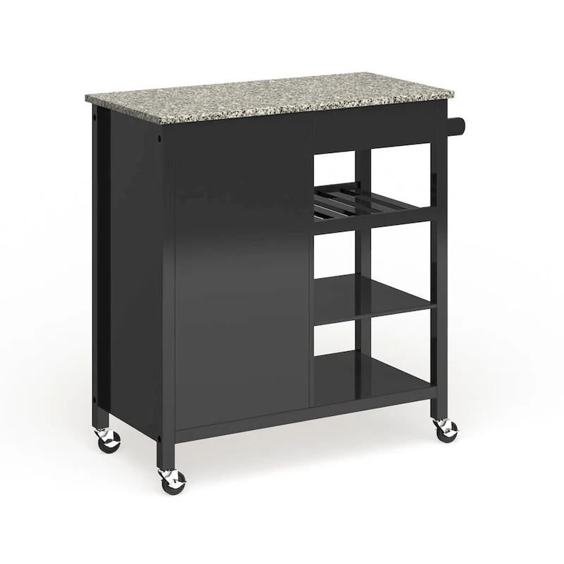 Ringsby Wooden 3-shelf Kitchen Cart