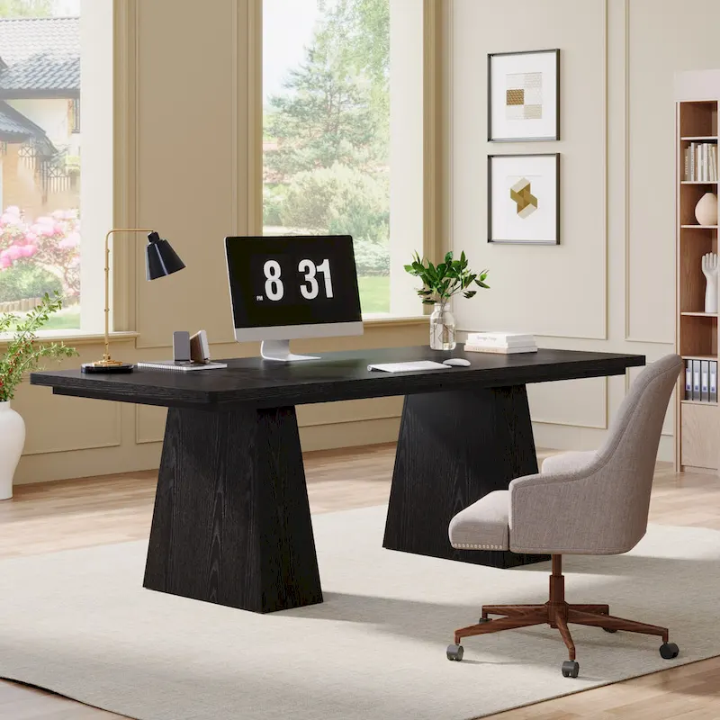63 Inches  Executive Office Desk Large Computer Conference Table