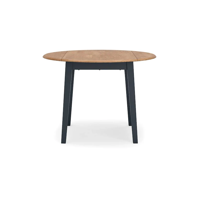 Dining Table, Extendable (26–42 inches), Dark Blue, Wooden, Includes 2 Extension Leaves