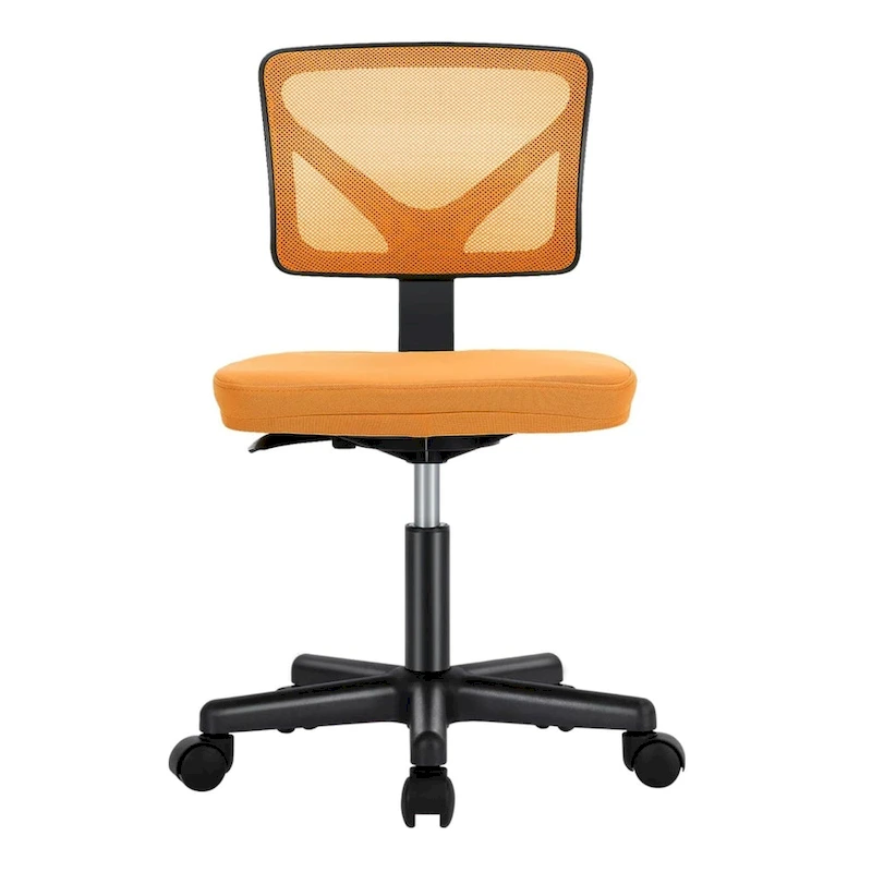 Comfy PU Leather Upholstered Office Chair, Home Desk Chair with Arms & Adjustable Swivel