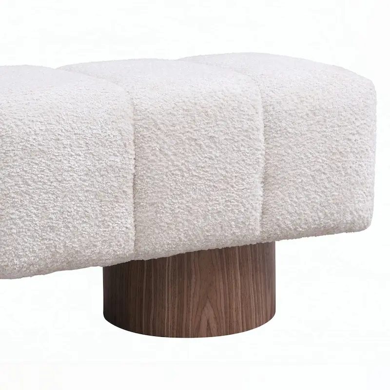 No-Assembly End of Bed Entryway Bench Ottoman