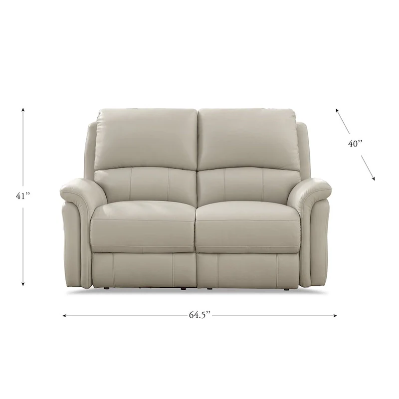 Hydeline Erindale Zero Gravity Power Recline and Headrest Top Grain Leather Loveseat