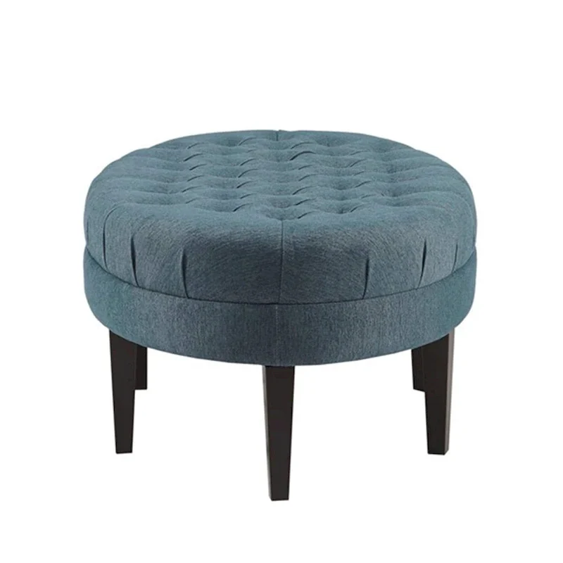 Madison Park Chase Blue Surfboard Tufted Ottoman