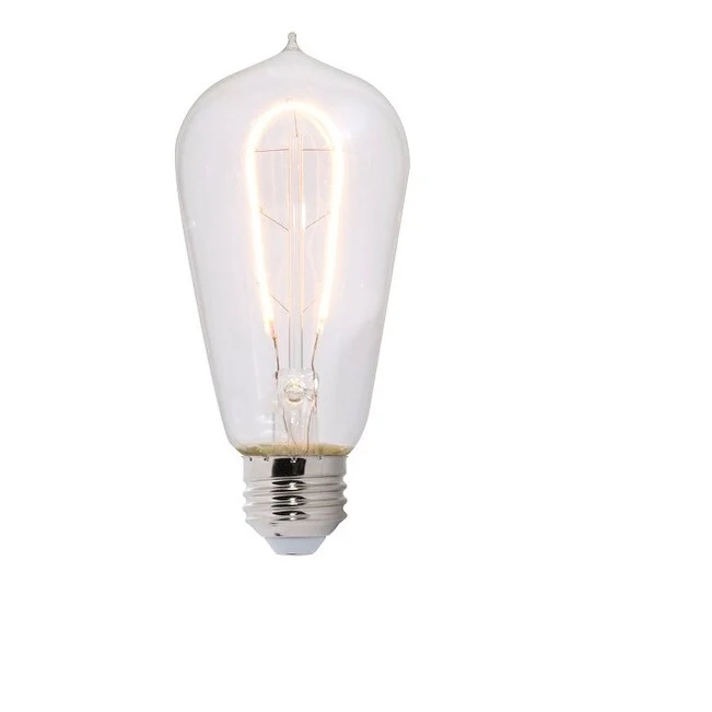 Bulbrite Pack of (2) 4 Watt Dimmable Antique Nostalgic Curved Filament LED Bulb