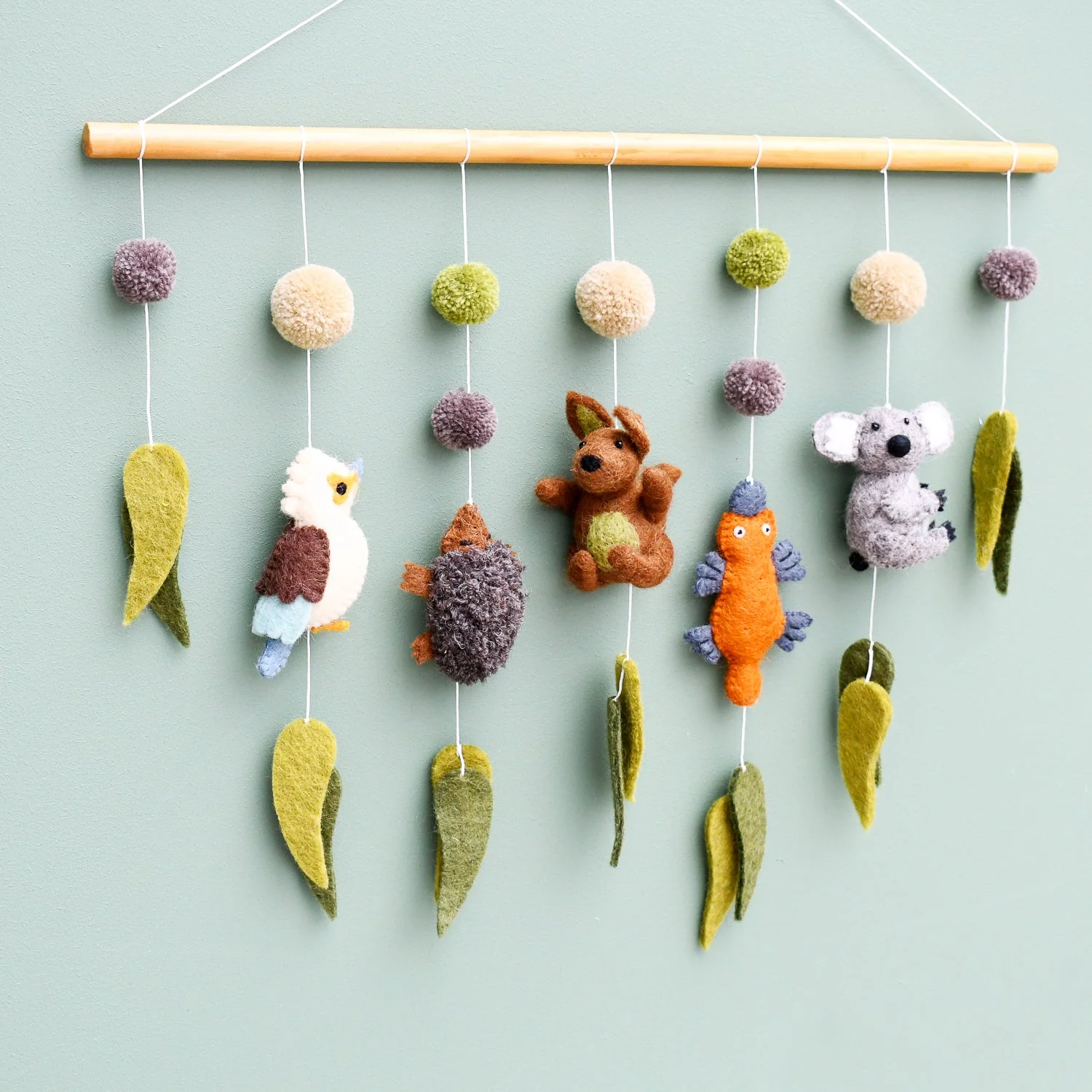 Tara Treasures Nursery Cot Mobile Hanging Australian Animals