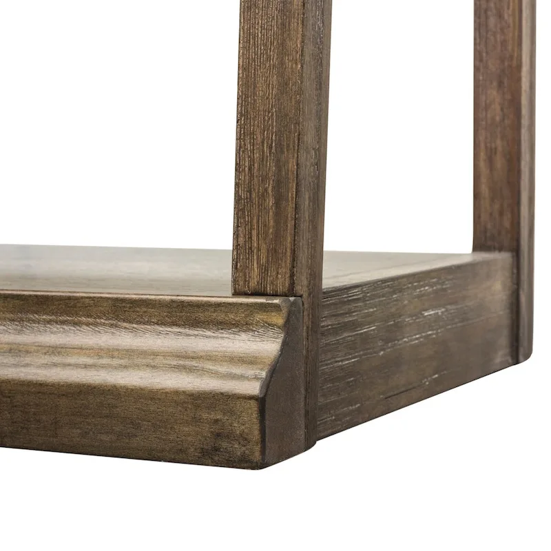 Stone Brook Rustic Saddle Leaning Bookcase