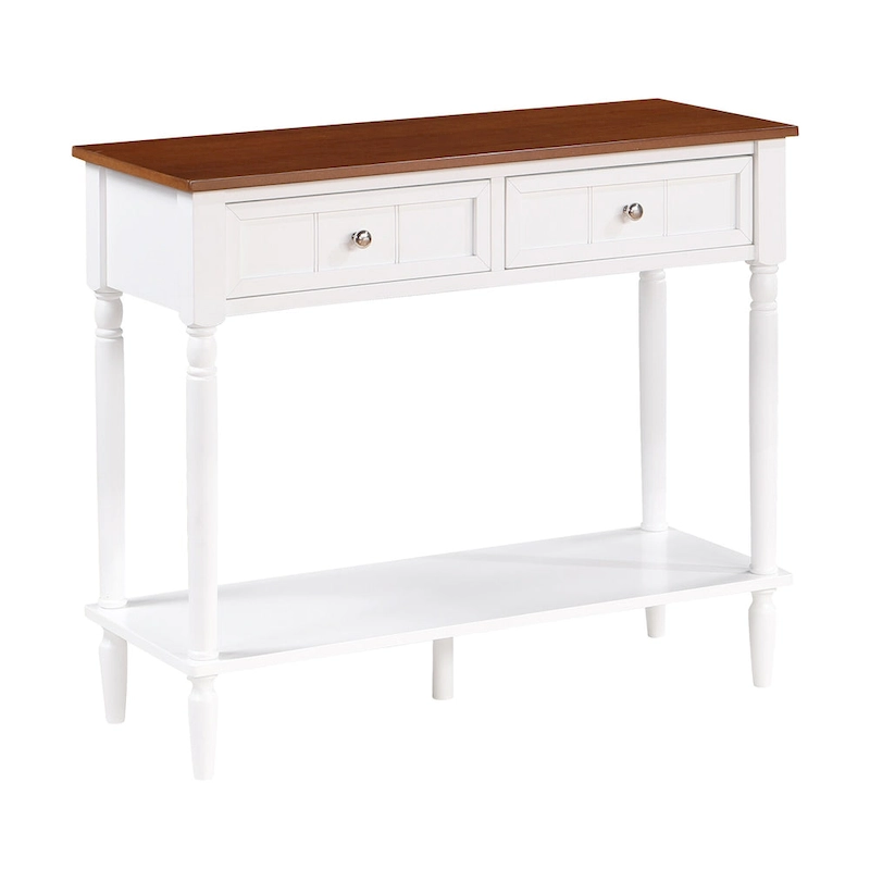 Convenience Concepts French Country 2 Drawer Hall Table with Shelf