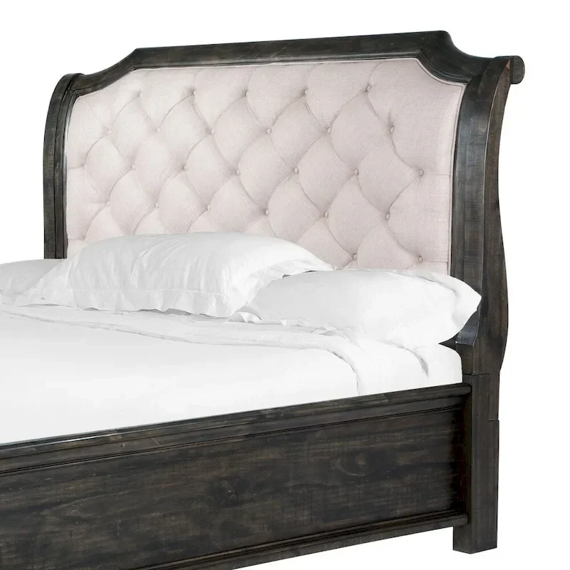 Bellamy Traditional Peppercorn Queen Sleigh Bed Headboard