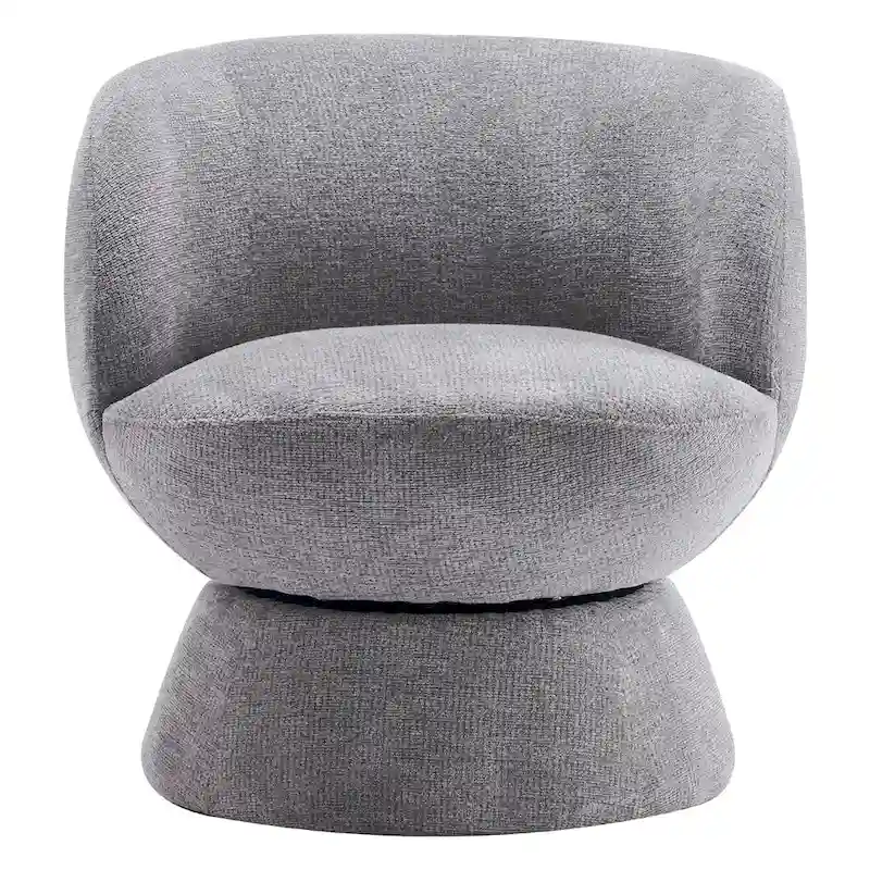 Set of1 Boucle Upholstered Modern Style Swivel Accent Chair