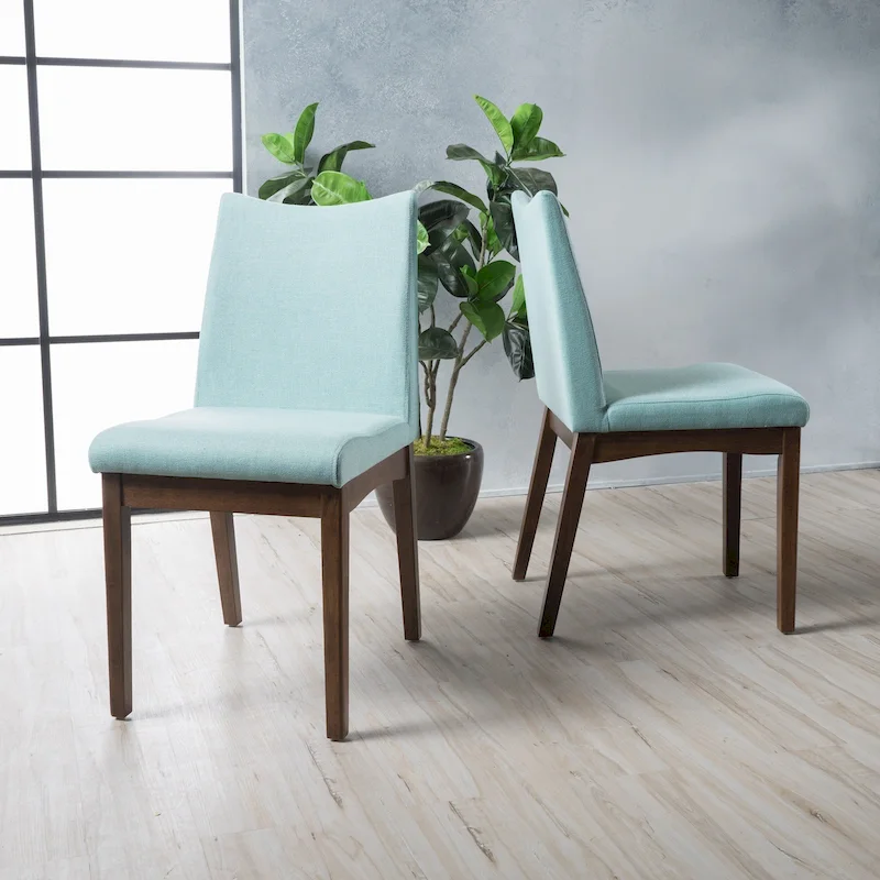 Mid-Century Fabric Dining Chair (Set of 2)
