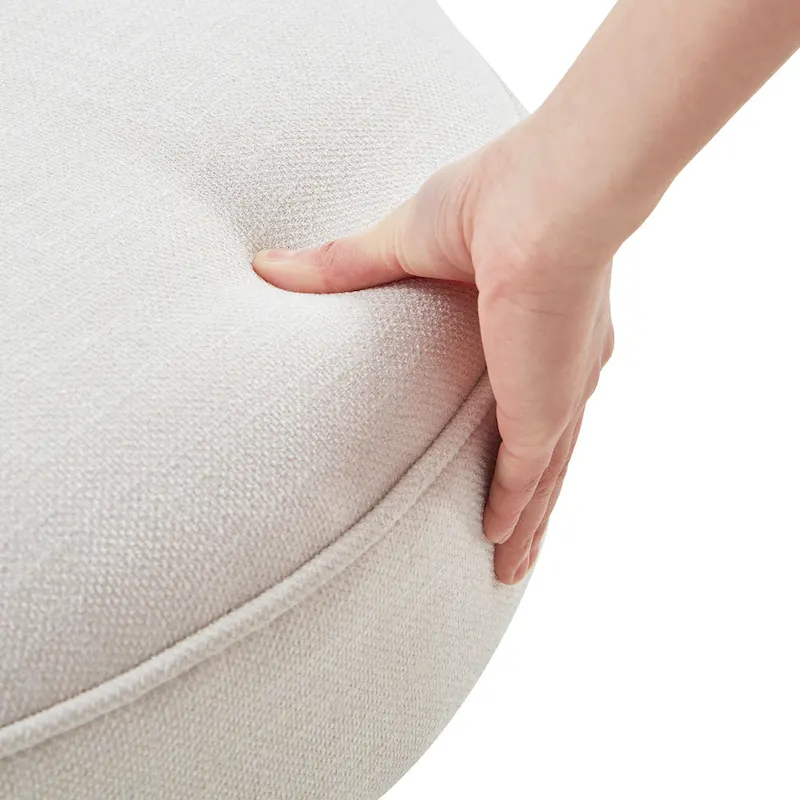 Office Chair with Wheels, Adjustable Height, Linen Fabric Upholstered Computer Desk Chair Swivel