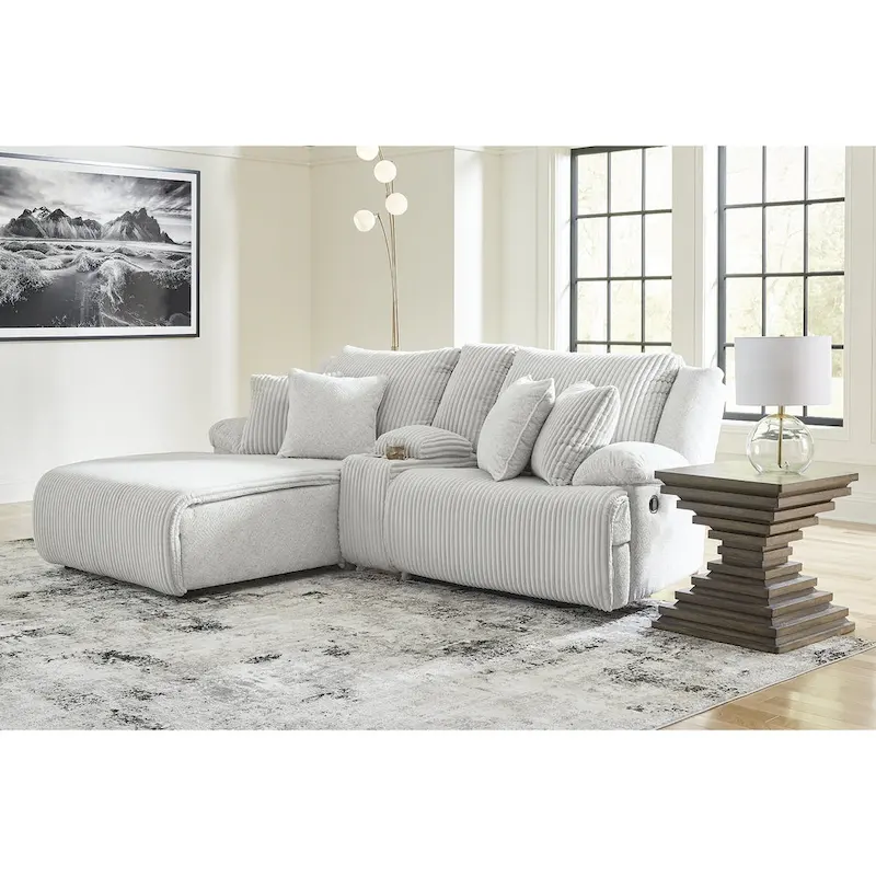 Signature Design by Ashley Top Tier 3-Piece Reclining Sectional with Chaise - 105W x 74D x 41H