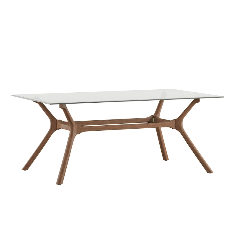 Nadine Mid-Century Dark Walnut Finish Rectangular Dining Table by iNSPIRE Q Modern