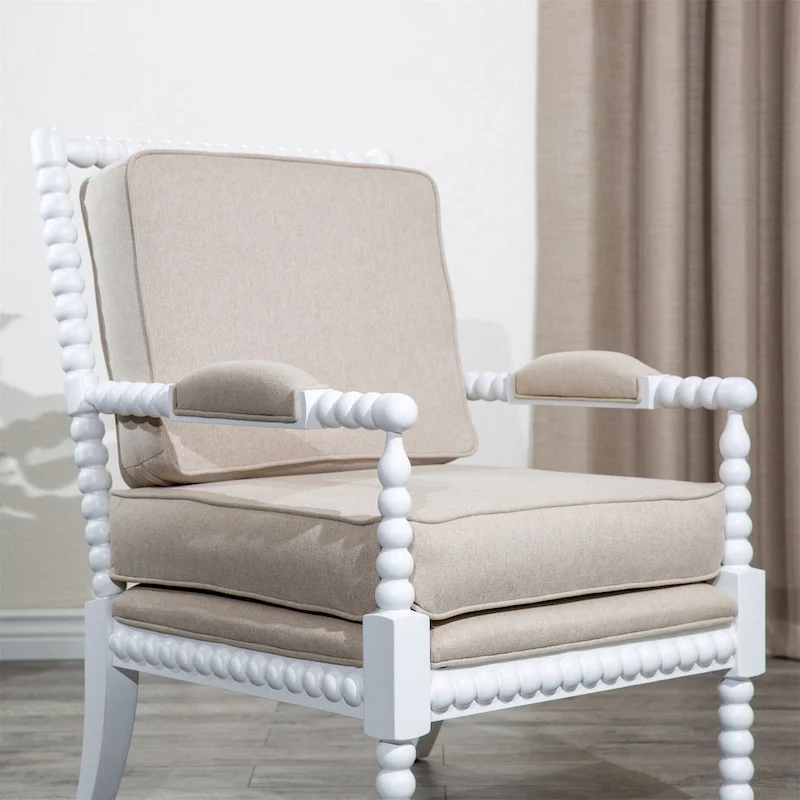 Spindle Fabric Arm Chair