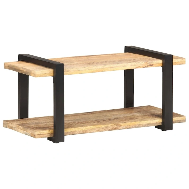 vidaXL TV Stand 35.4x15.7x15.7 Rough Mango Wood