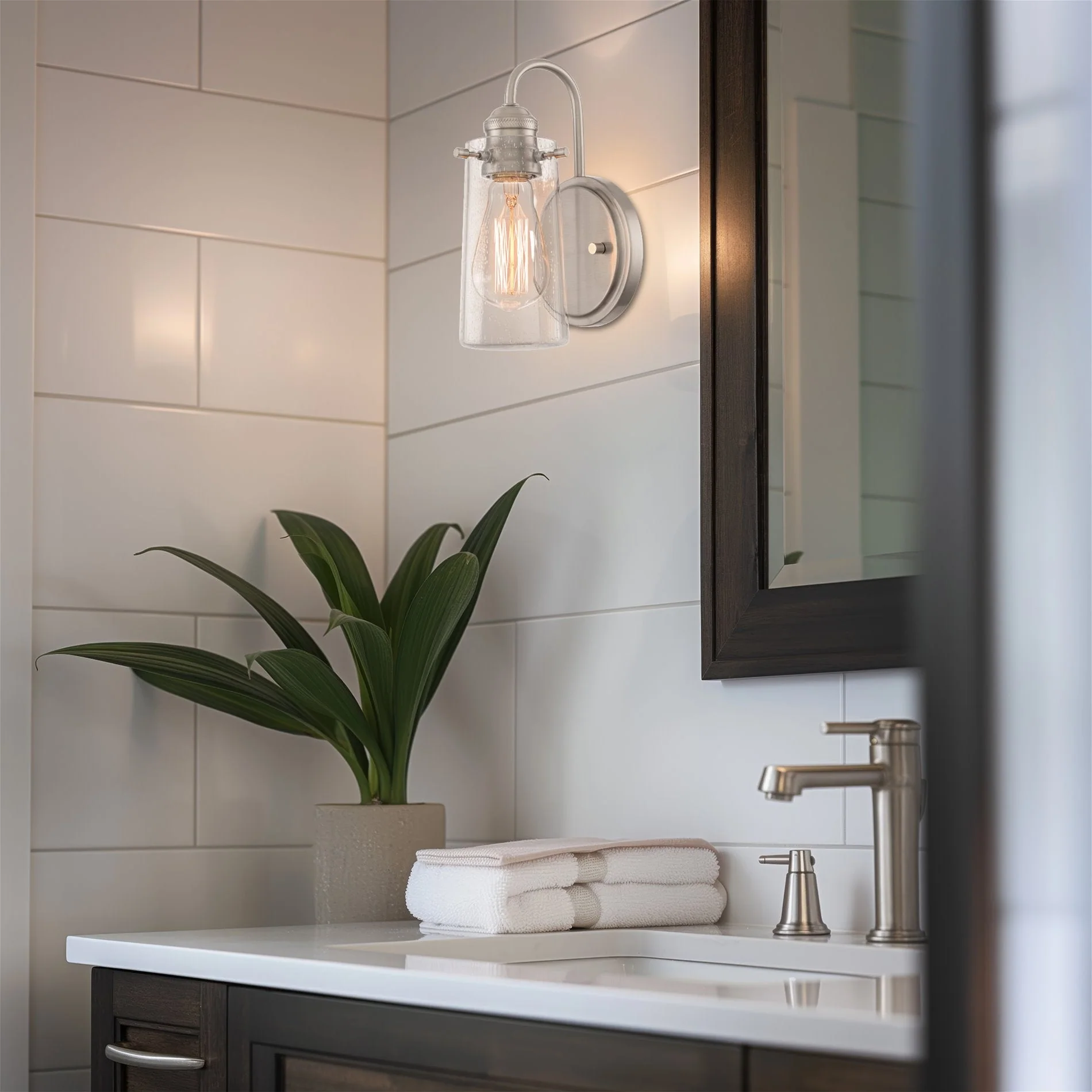 Rayne 10 Modern Farmhouse Gooseneck Bathroom / Vanity Wall Sconce