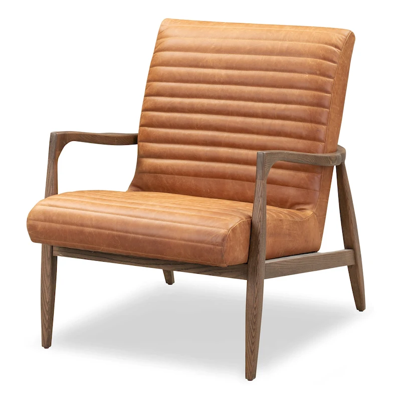 Poly & Bark Rowan Lounge Chair - Full Grain Genuine Italian Leather