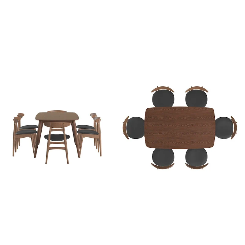 Ribe Mid-Century Modern Tapered Dining Set