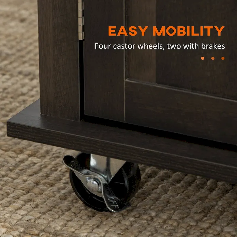 2024 NEW Modern Rolling Kitchen Island Cart with Spice Rack