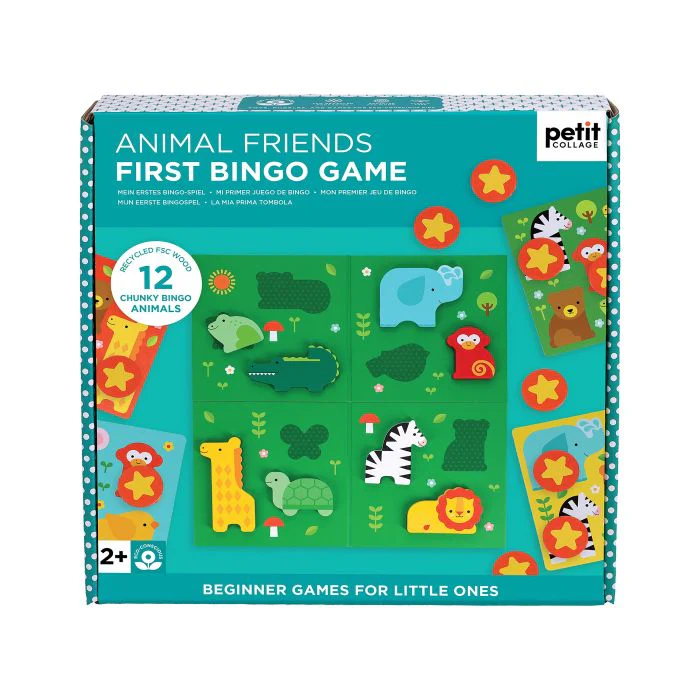 Petit Collage First Bingo Game: Animal Friends 21x4.5x21cm