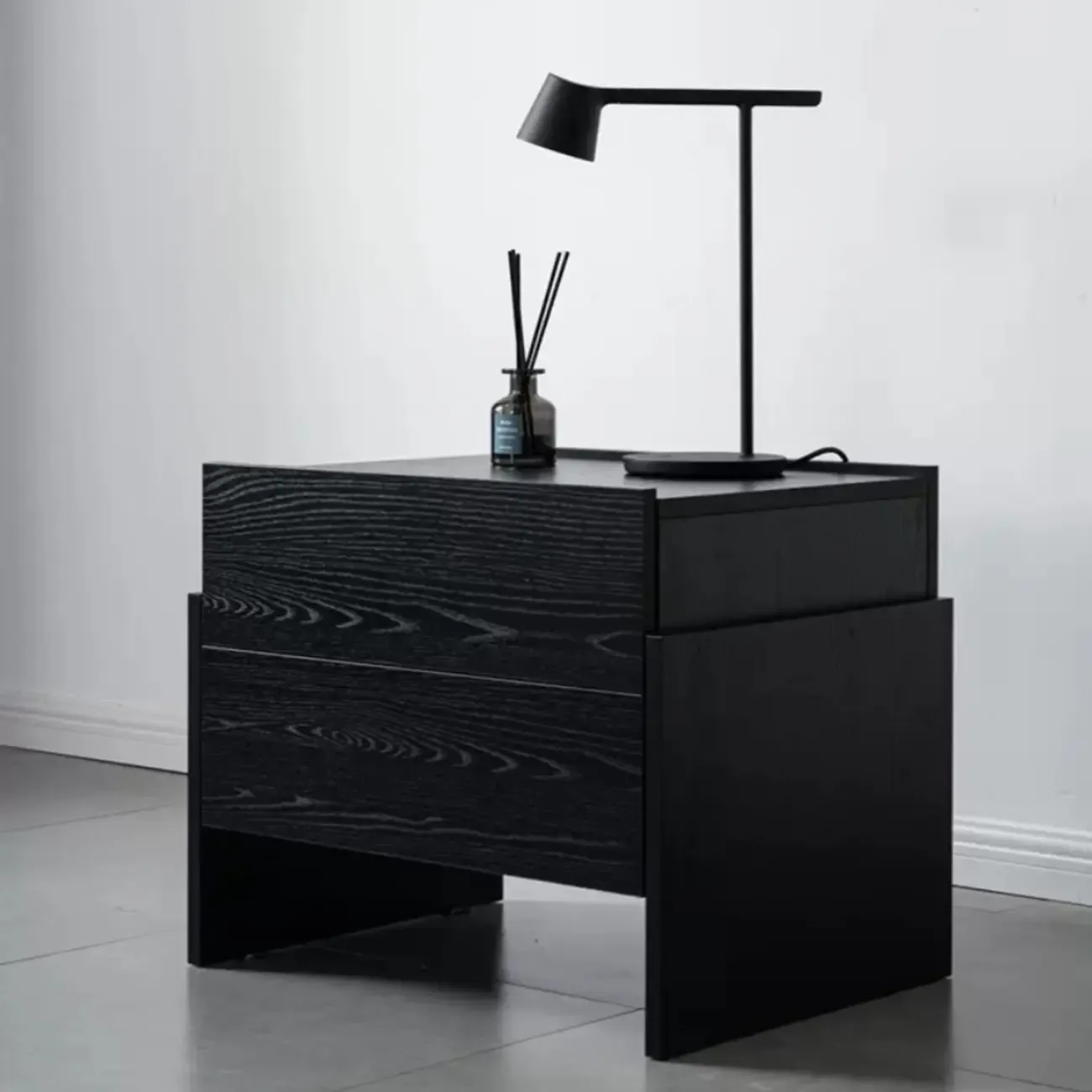 Modern Wood Drawer Storage Nightstand for Bedroom