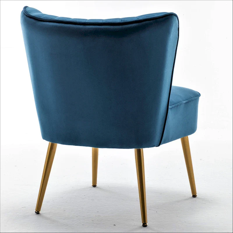 Sauter 23.2 Wide Mid-Century Modern Microfiber Accent Chair with Metal Leg