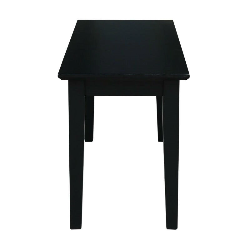 Solid Wood Entryway Accent Bench in Black Finish - 40 x 14 x 18H inches