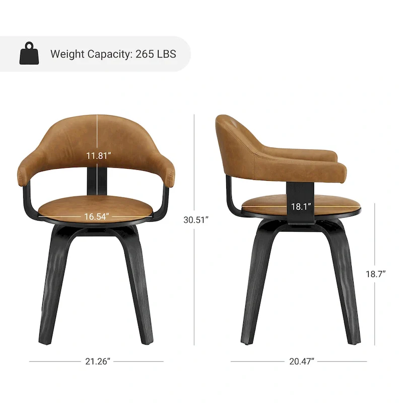 Art Leon Mid-century Modern Swivel Accent Chair