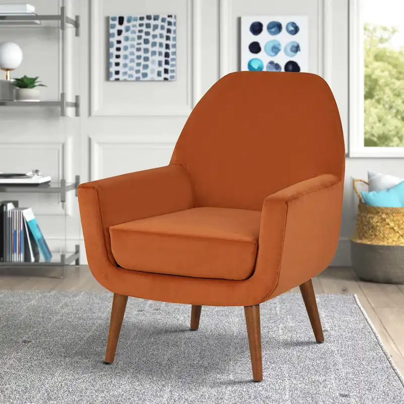 Adrian Mid-Century Velvet Arm Chair by Greyson Living