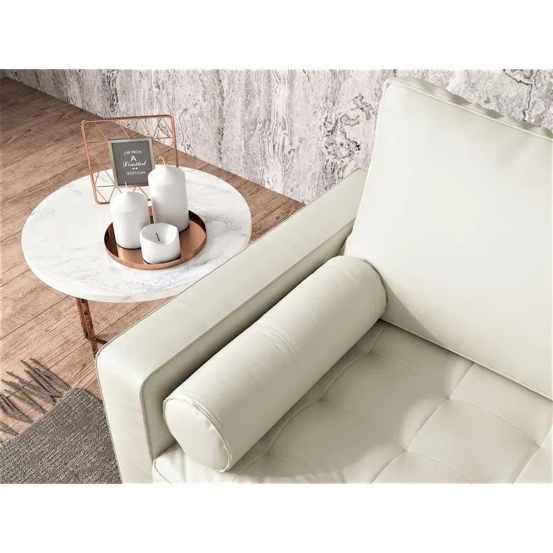 Lopez Faux Leather Mid-century Modern Loveseat