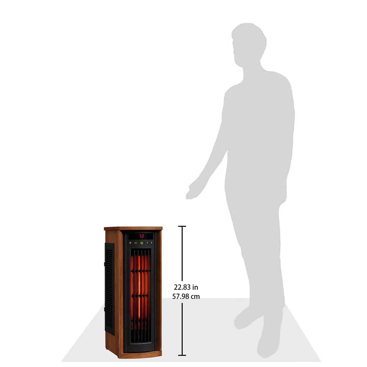 duraflame? Electric Infrared Oscillating Tower Space Heater