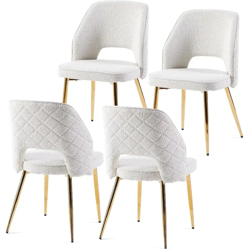 Howtai Upholstered Home Chair Hollow-Back Set of 4