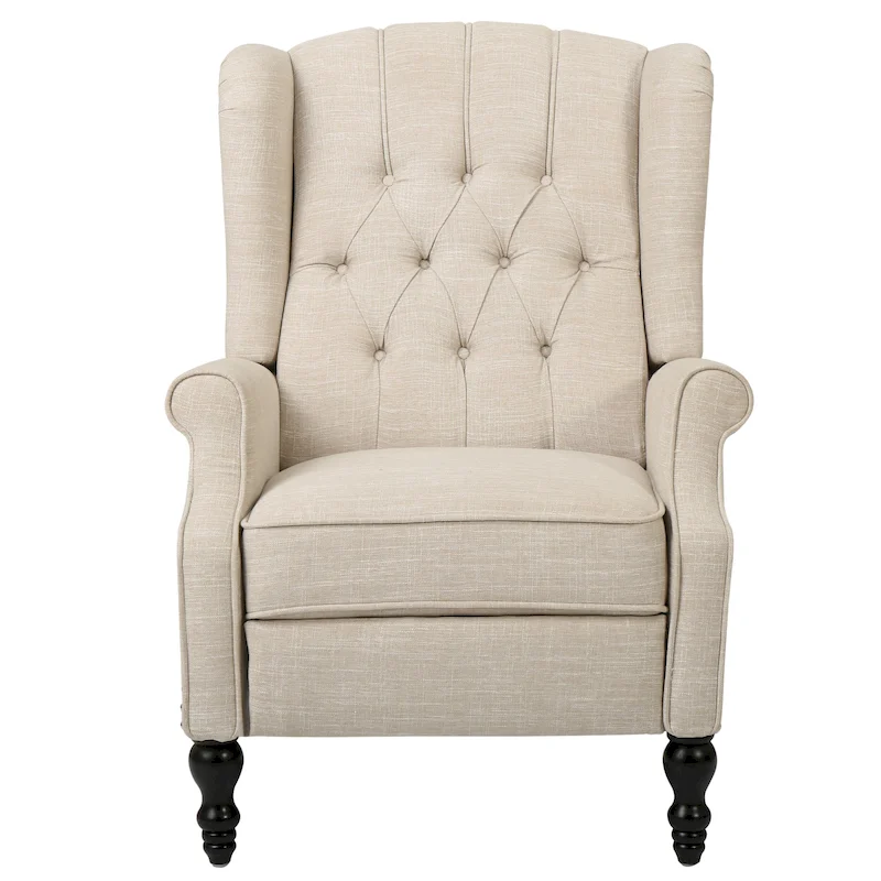 Walter Tufted Fabric Wingback Recliner Club Chair by Christopher Knight Home
