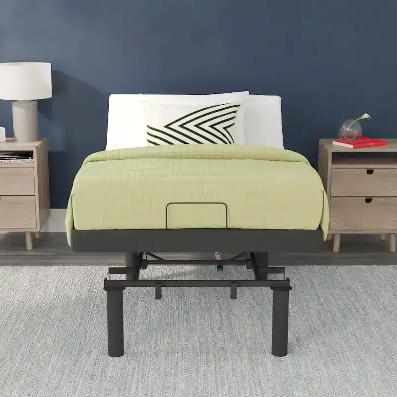 Anti-skid Upholstered Adjustable Bed Base with Wireless Remote