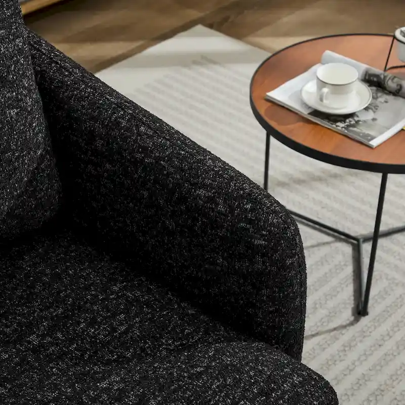 GDFStudio - Clara Chenille Swivel Accent Chair with Sleek Modern Design and Plush Cushioning - 31.5W