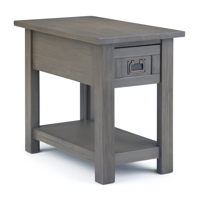 WYNDENHALL Garret SOLID ACACIA WOOD 14 inch Wide Rectangle Rustic Narrow Side Table - 14 W x 24 D x 20 H