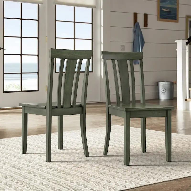 Wilmington II Slat Back Wood Dining Side Chairs by iNSPIRE Q Classic (Set of 2)