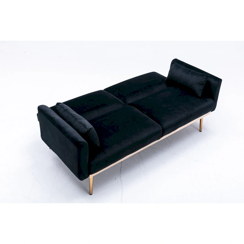 Velvet Upholstered Convertible Loveseats Sleeper Sofa