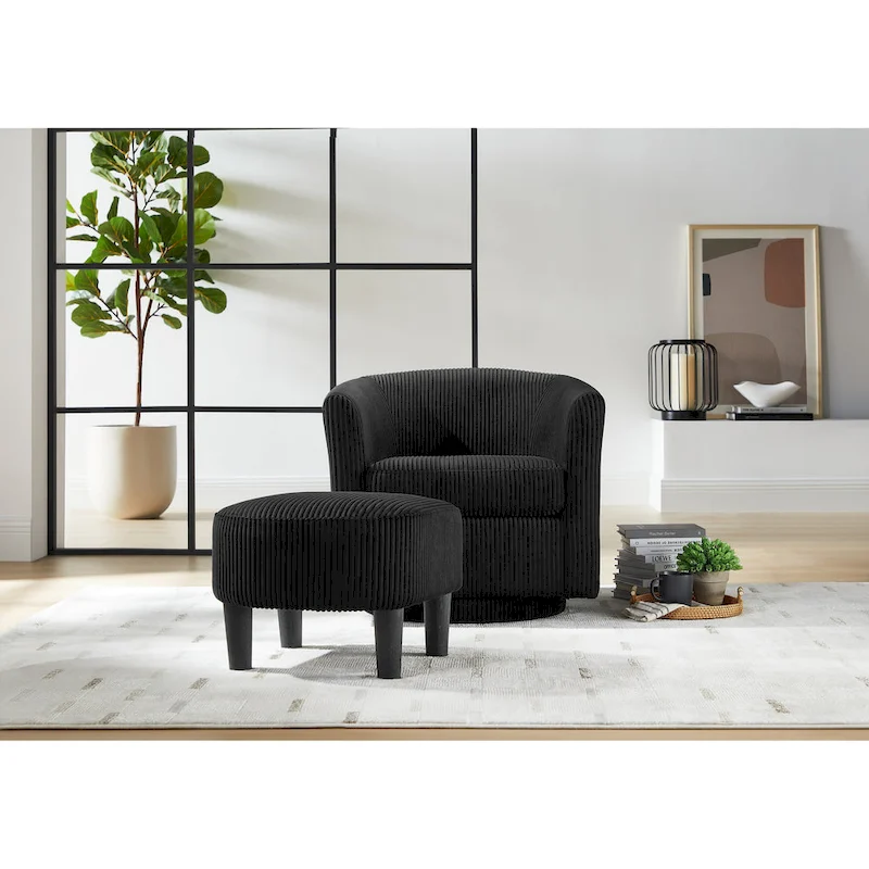 26.38 Swivel Arm Chair with Ottoman
