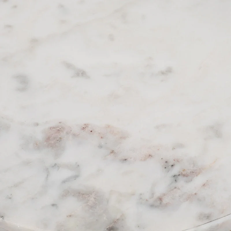 Sagebrook Home Modern Neutral Wood/Marble Brown 20 Half Round Side Accent Table - 20 x 20 x 20 - 20 x 20 x 20