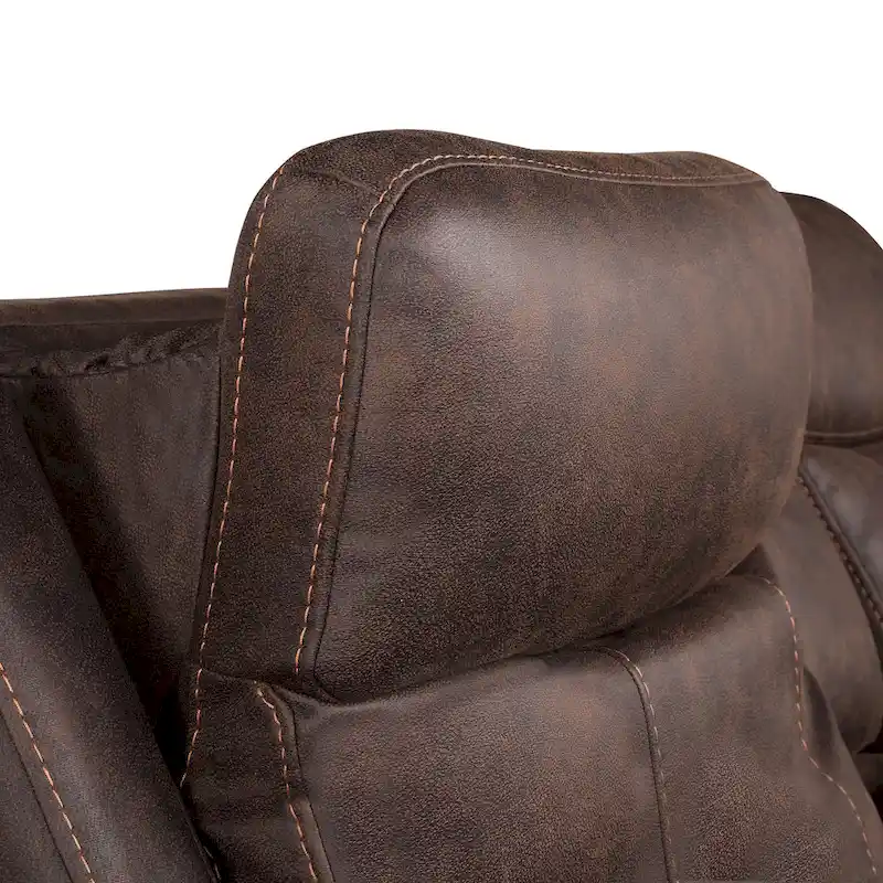 Steve Silver Faux Leather Power Reclining Console Loveseat