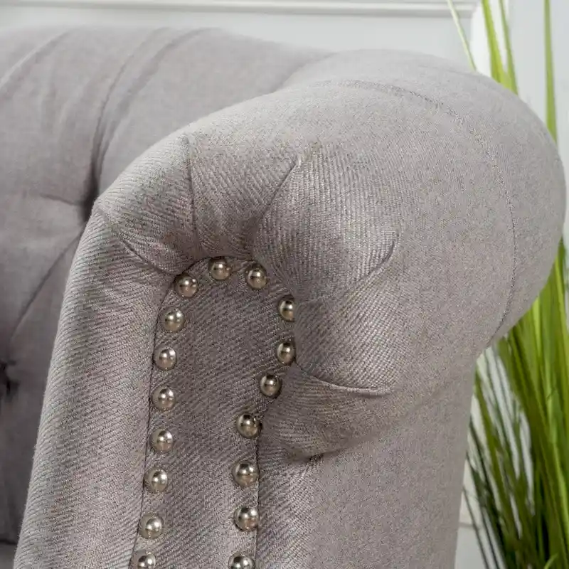 Akira Tufted Fabric Club Chair by Christopher Knight Home