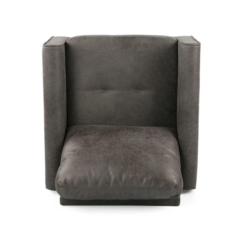 Modern 31 Microfiber Club Chair with Tapered Legs and Thick Seat Cushions