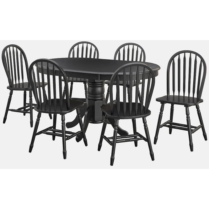 Simple Living Carolina 7-piece Farmhouse Solid Wood Dining Set with Leaf