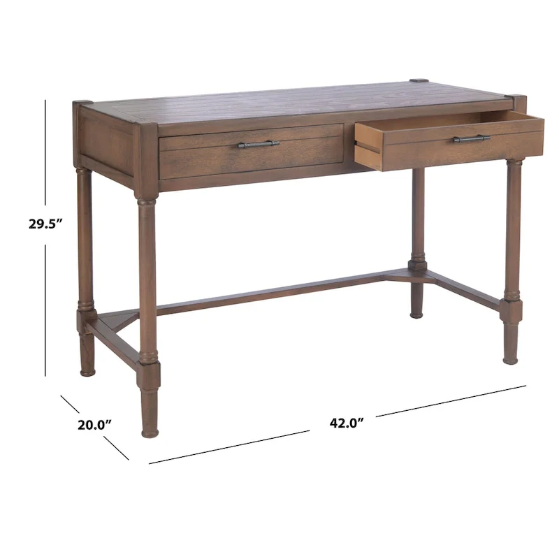 Zennure White Washed Grey Writing Desk
