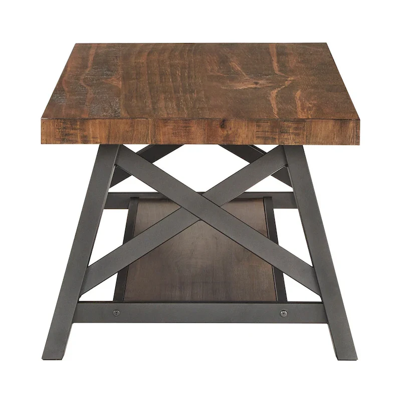 Bryson Rustic X-Base Accent Tables by iNSPIRE Q Classic