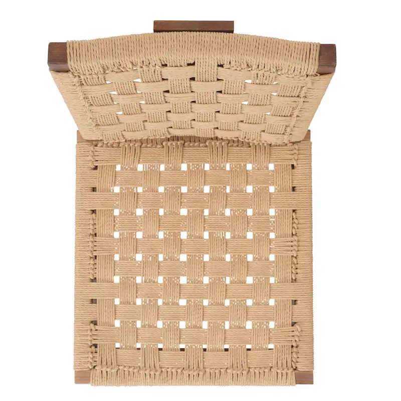 Woven Dining Chair Set of 2 - Natural Rattan Armless