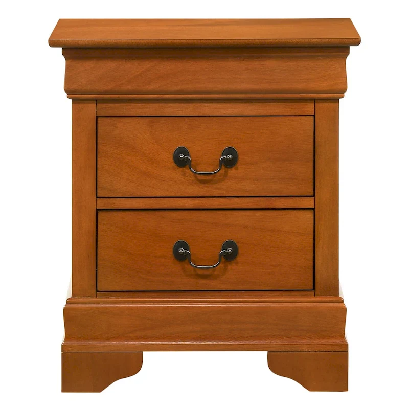 Louis Phillipe Traditional 2-drawer Wood Nightstand